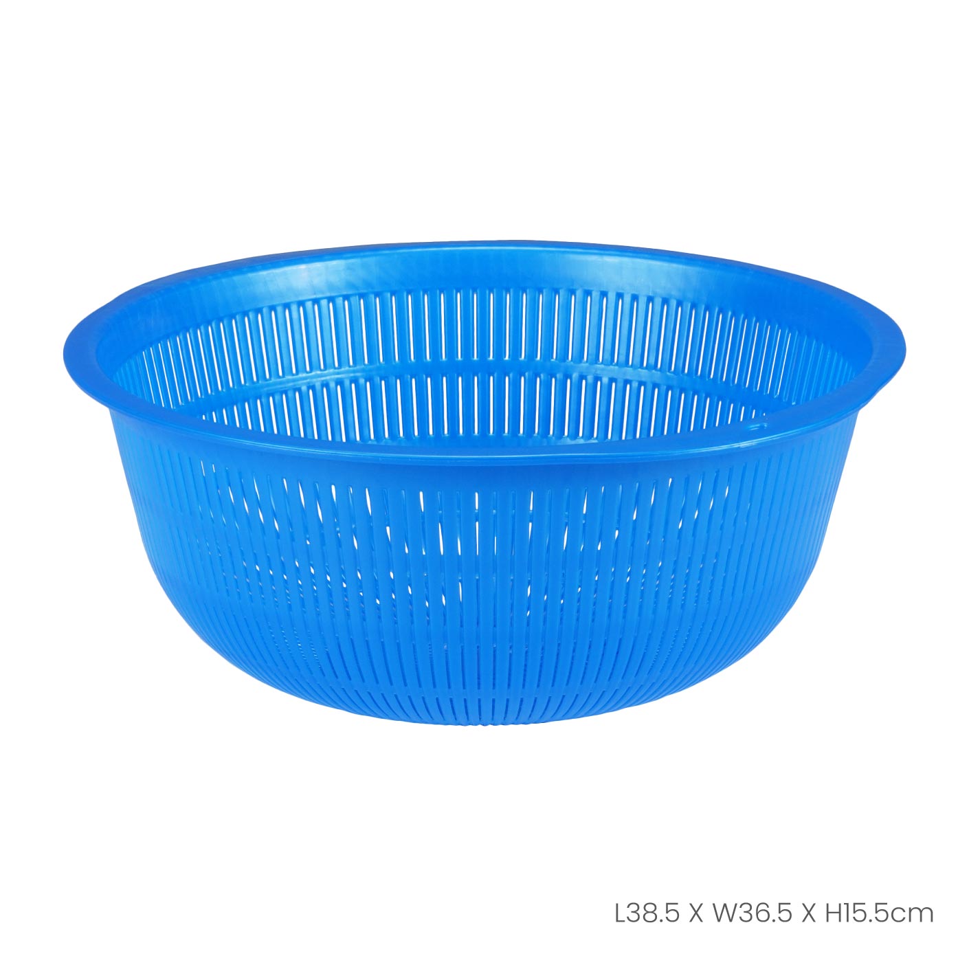 Stainless Steel Round Colander No.2 (5506) - Durable Kitchen Strainer for Pasta, Vegetables & Fruits - Perfect for Draining, Washing & Serving