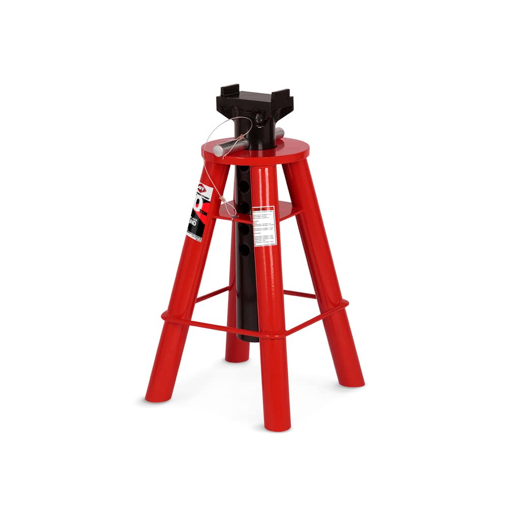10 Ton Heavy Duty Jack Stand for Trucks & Equipment - Adjustable Height (2 Settings) - Ideal for Vehicle Maintenance, Construction & Industrial Use