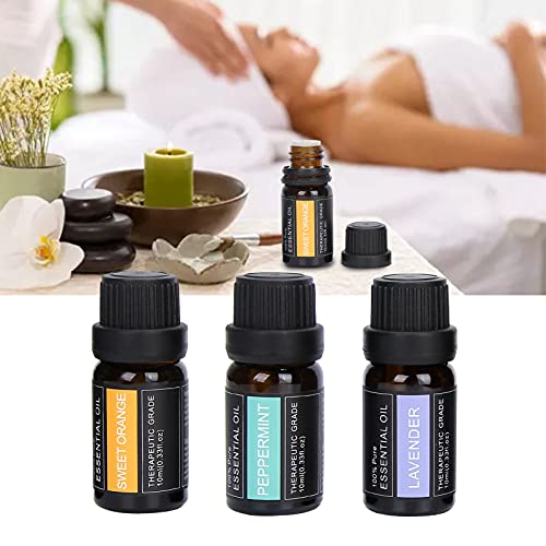 Natural Fragrance Essential Oil Set - 3 x 10ml Bottles for Aromatherapy, Body Massage & Relaxation | Perfect for Diffusers, Spa Treatments & Home Wellness