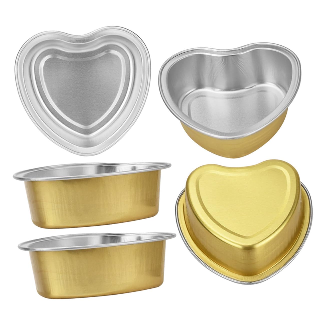 FRCOLOR 5-Piece Wax Melting Kit - Aluminum Muffin Tin Cupcake Containers, Wax Warmer Bowls & Burner Ramekins for DIY Wax Beads, Strips & Melts - Perfect for Home Spa, Candle Making & Beauty Treatments
