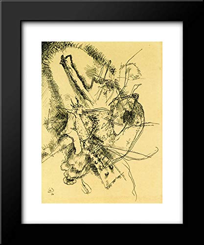 Wassily Kandinsky Framed Art Print - Drawing For Etching II 20x24 | Abstract Wall Decor for Living Room, Office & Gallery
