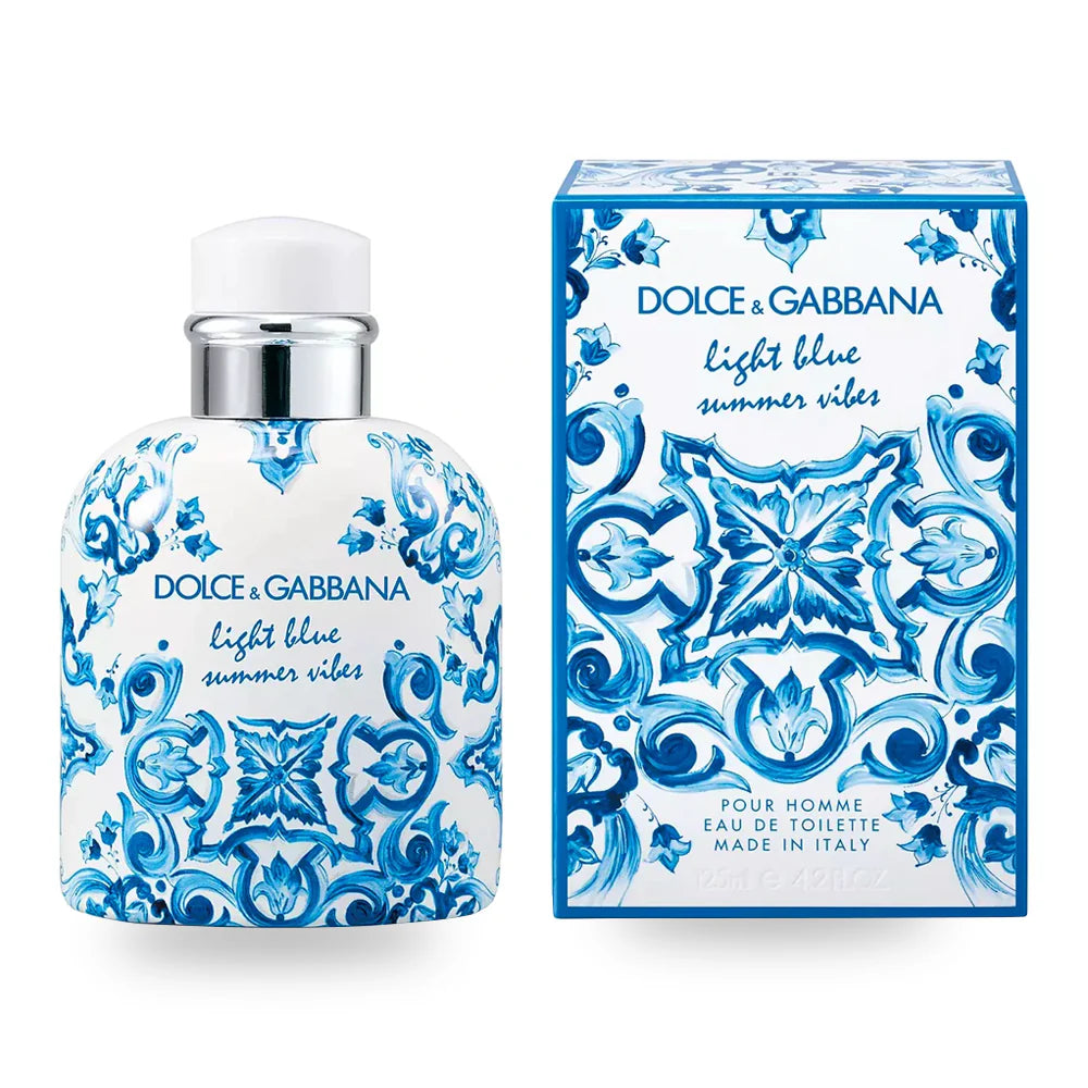 Dolce & Gabbana Light Blue Summer Vibes Eau de Toilette Spray for Men - 125ml Fresh Citrus Aromatic Fragrance | Perfect for Daytime Wear, Summer Outings & Office Use