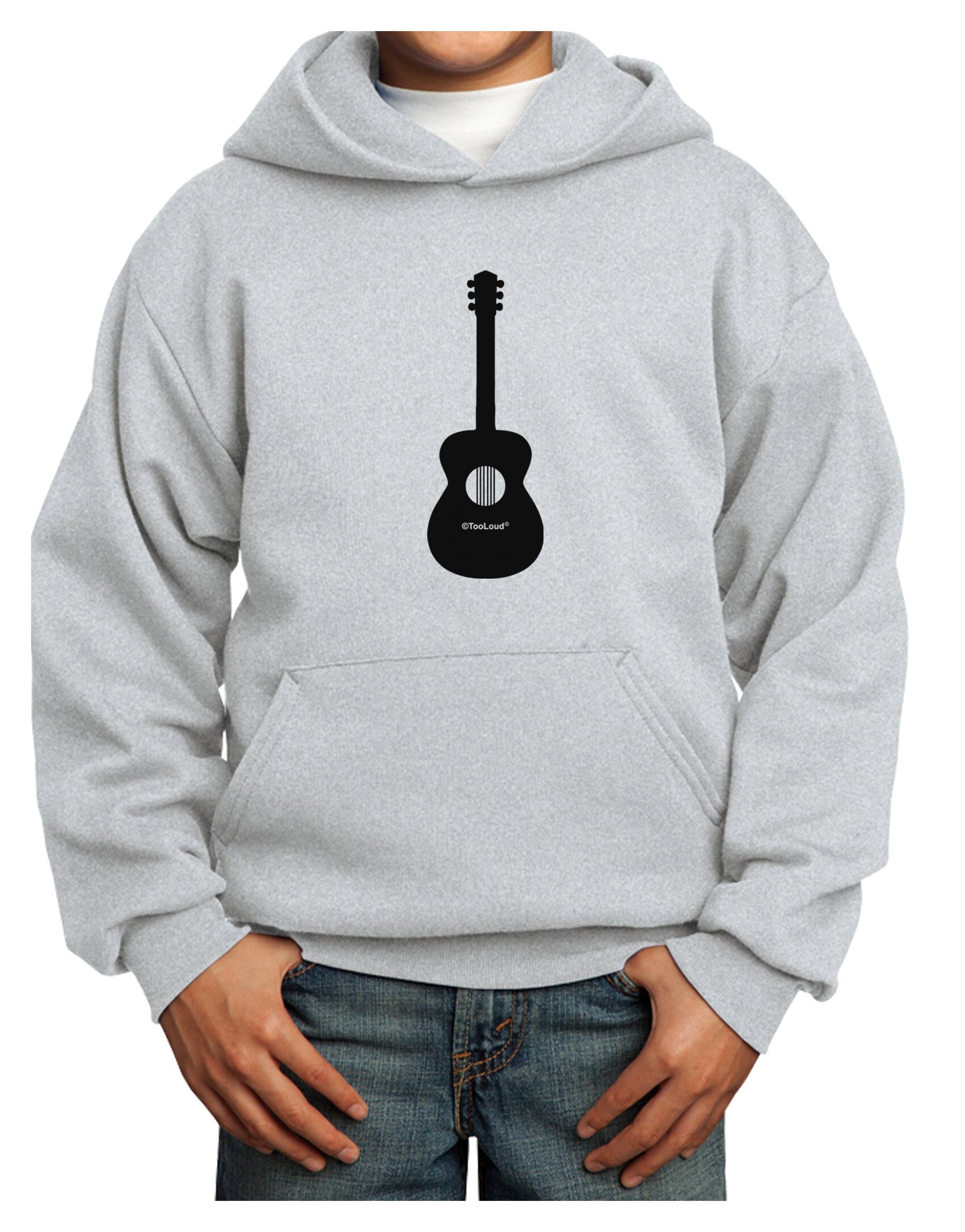 TOOLOUD Cool Musician Graphic Hoodie - Acoustic Guitar Print Pullover Sweatshirt for Teens & Youth | Casual Wear, Music Lovers Gift, Concert Outfit