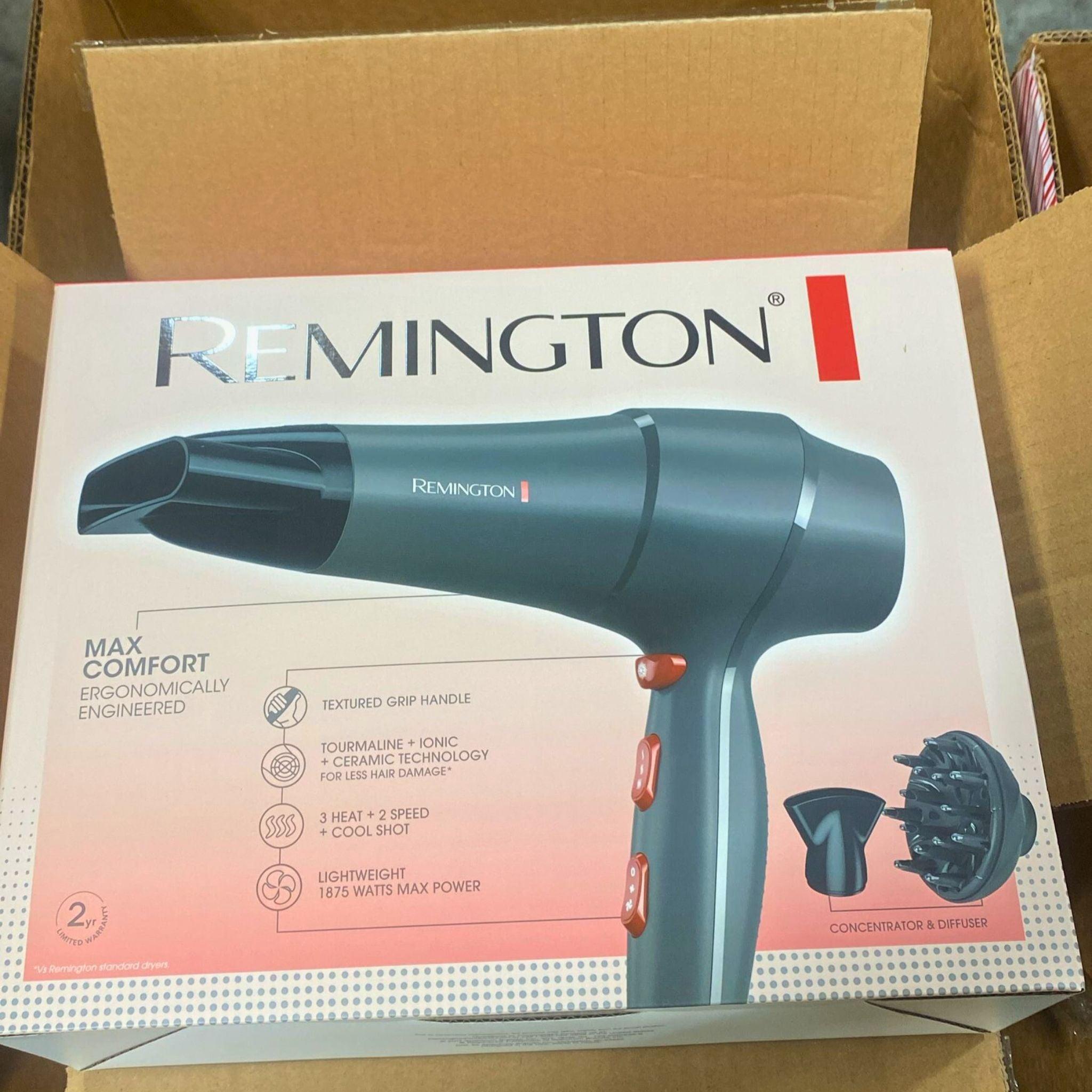 Remington Blow Dryer Styling Brush with Textured Grip Handle - 10 Pack for Salon & Home Hair Styling - Perfect for Volume, Curls & Smoothing Treatments