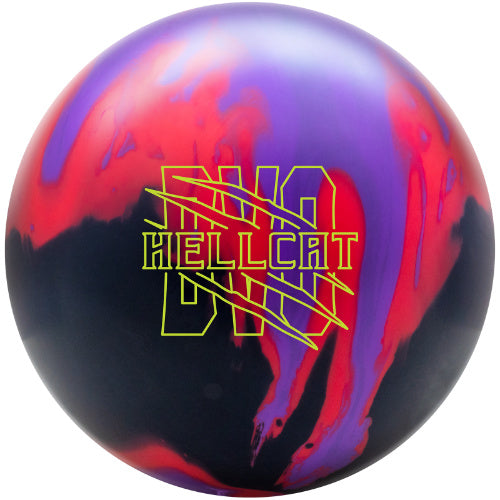 DV8 Hellcat Solid Bowling Ball - Purple, Red & Black - High Performance for Strikes & Spares - Perfect for League Play & Tournaments