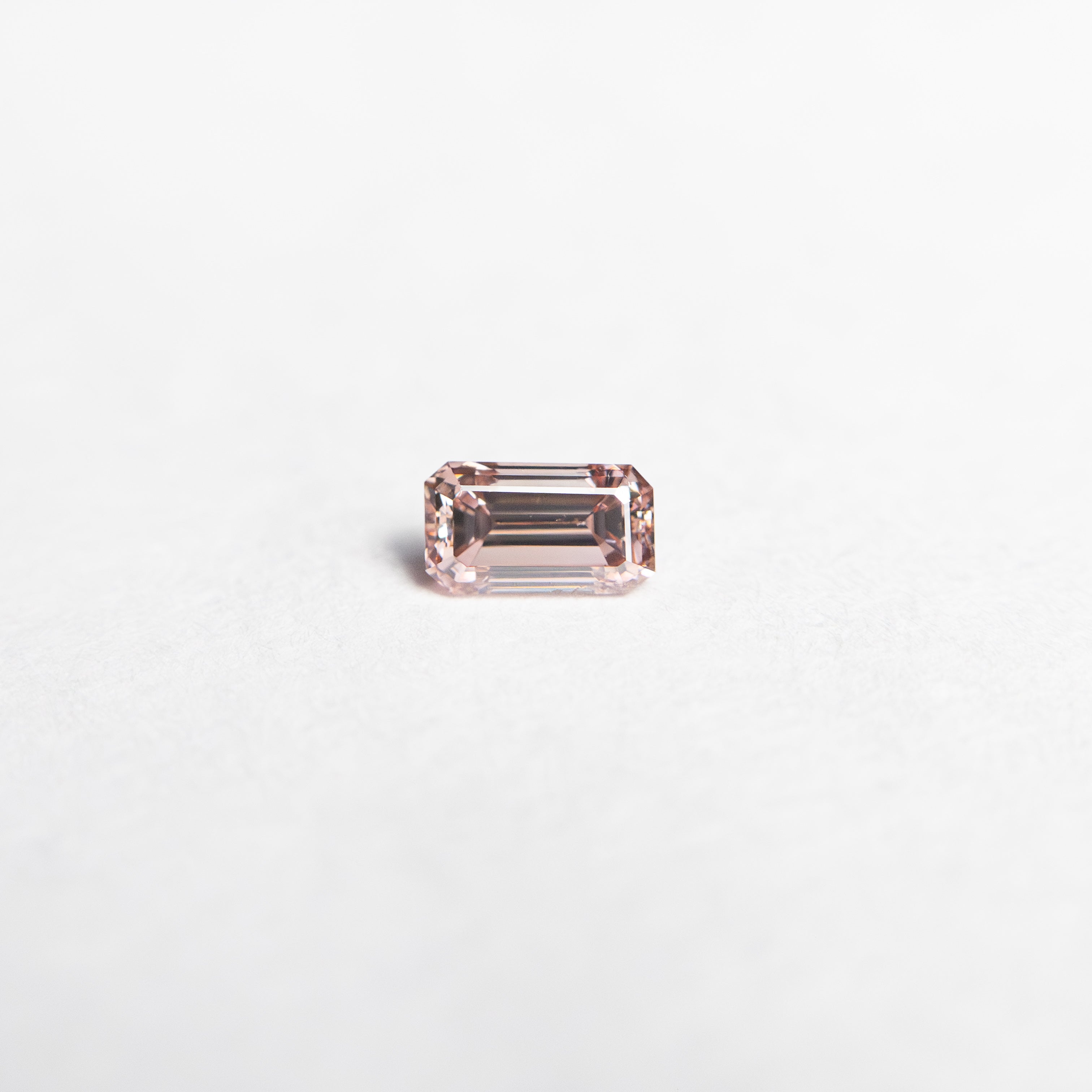0.12ct Fancy Intense Orangy Pink Diamond - 3.42x1.96x1.76mm VS1 Step Cut Rectangle with Cut Corners (24108-01) - Perfect for Engagement Rings & Fine Jewelry