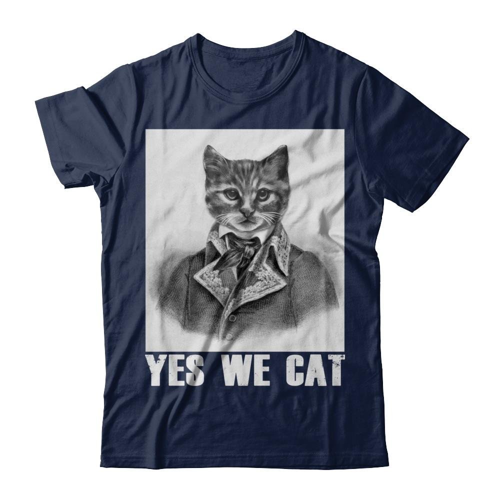 TeeAbelia Cat Lovers Graphic T-Shirt - Funny 'Mr.Cat Yes We Cat' Design - Soft Cotton Shirt for Cat Owners & Enthusiasts - Perfect for Casual Wear, Cat Cafes & Pet Lover Events