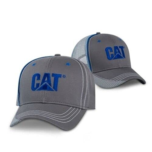 Caterpillar CAT Heavy Equipment Mesh Cap - Adjustable Trucker Hat for Construction & Outdoor Work | Perfect for Job Sites, Hiking & Casual Wear