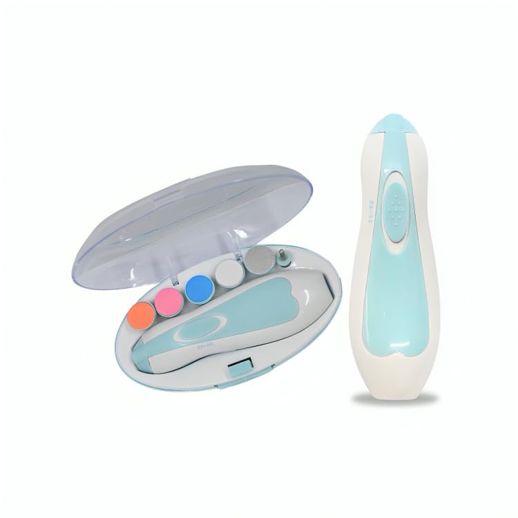 Compact Nail Care Kit with Trimmer & Colorful Manicure Accessories (Blue) - Perfect for Home, Travel & Salon Use