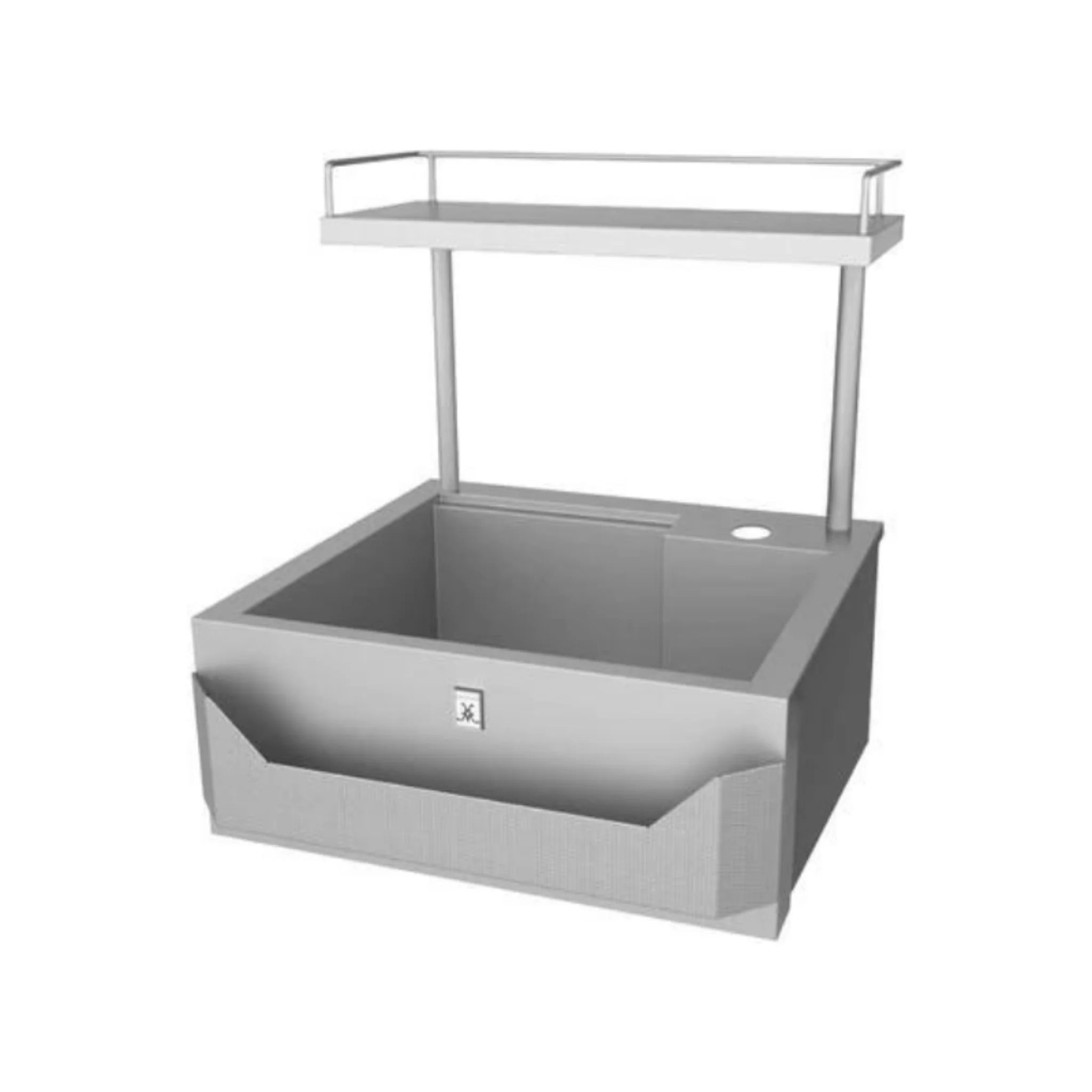 Hestan 30-Inch Insulated Commercial Kitchen Sink with High Shelf - GISHS30 - Perfect for Restaurants, Food Trucks & High-Volume Food Prep Areas