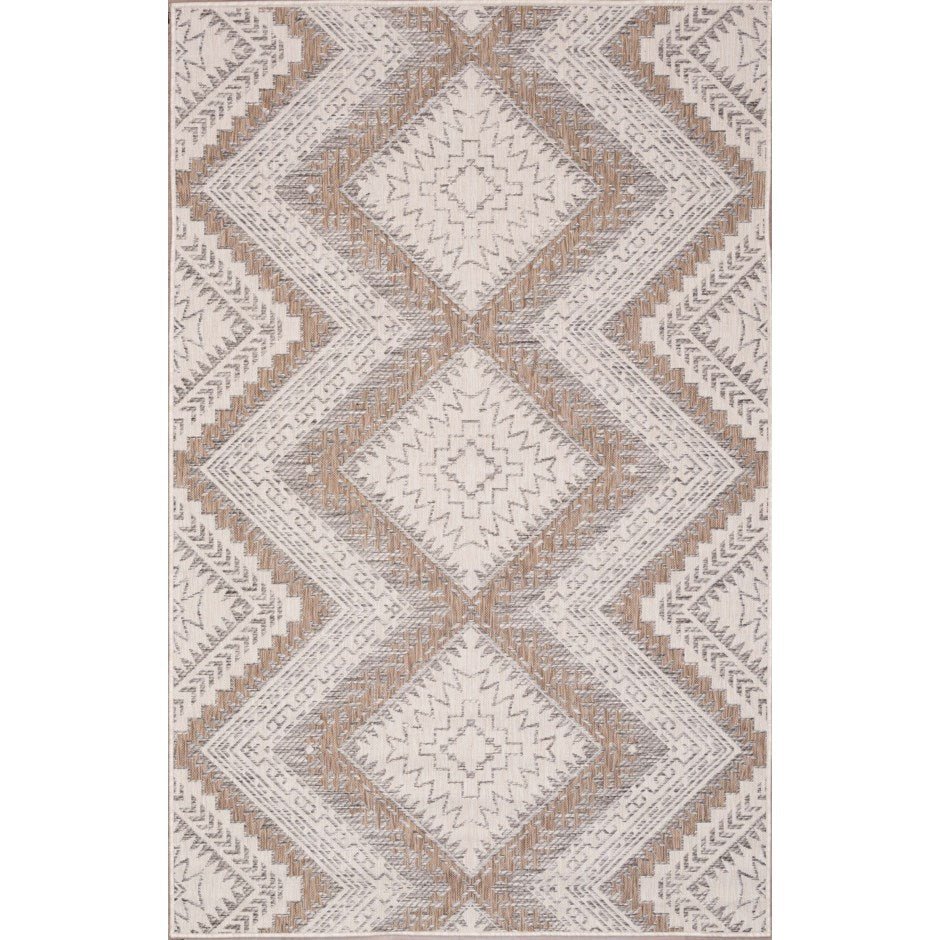 Premium Polypropylene Ivory Sand Rug - Indoor/Outdoor Durable & Waterproof - Perfect for Patio, Deck, Living Room & Bedroom