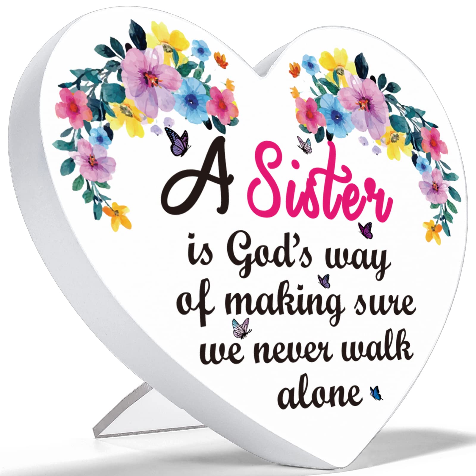 WELLBANEE Sister Gift Set - Thoughtful Birthday Present for Sisters, Memory Keepsake & Tabletop Decor - Perfect for Home Office, Bedroom, or Gift Giving Occasions
