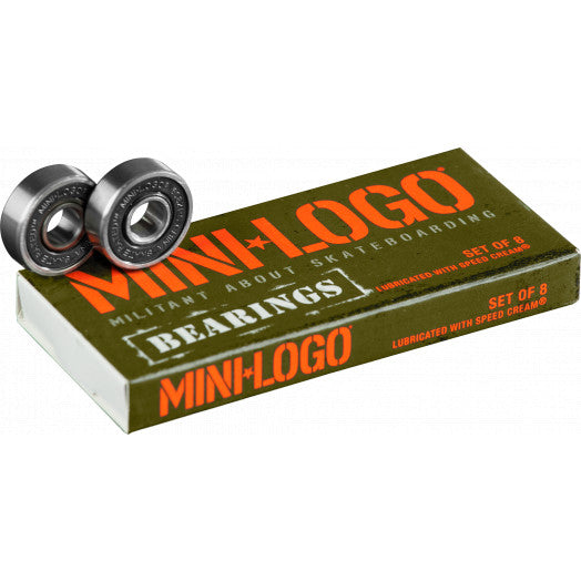 Premium Mini Logo Bearings for Skateboards & Longboards - High-Speed ABEC 7 Rated - Perfect for Smooth Rides & Tricks