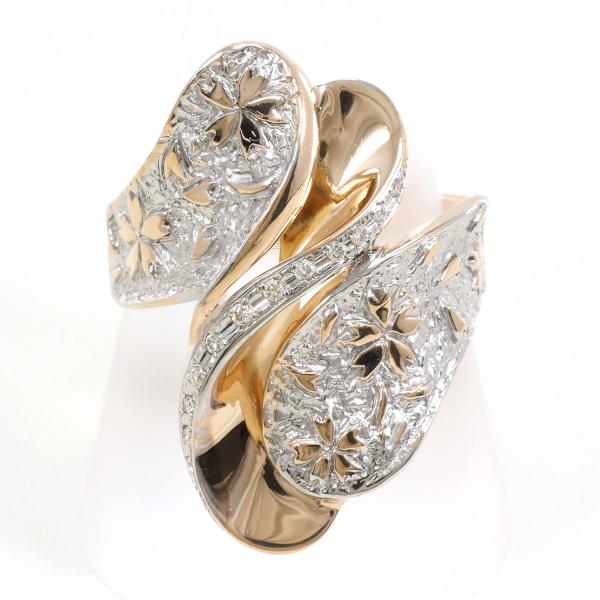 18K White Gold & Pink Gold Diamond Ring for Women - Elegant Wedding, Engagement & Anniversary Jewelry Gift - Perfect for Special Occasions & Everyday Wear