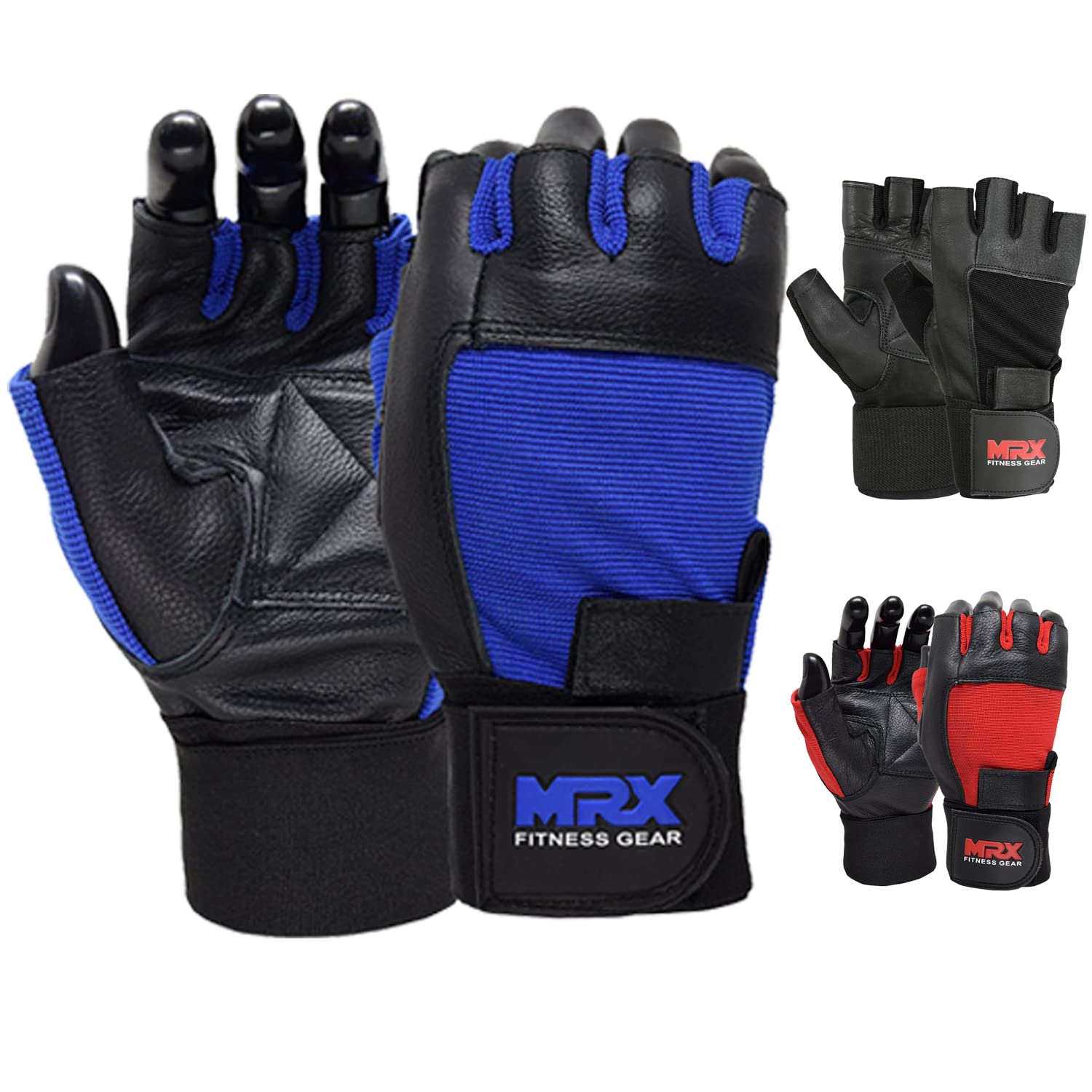 MRX Weight Lifting Gloves for Men & Women - Gym Fitness Gloves with Wrist Support for Bodybuilding, Powerlifting & Cross Training - Perfect for Weightlifting, Workout & Strength Training