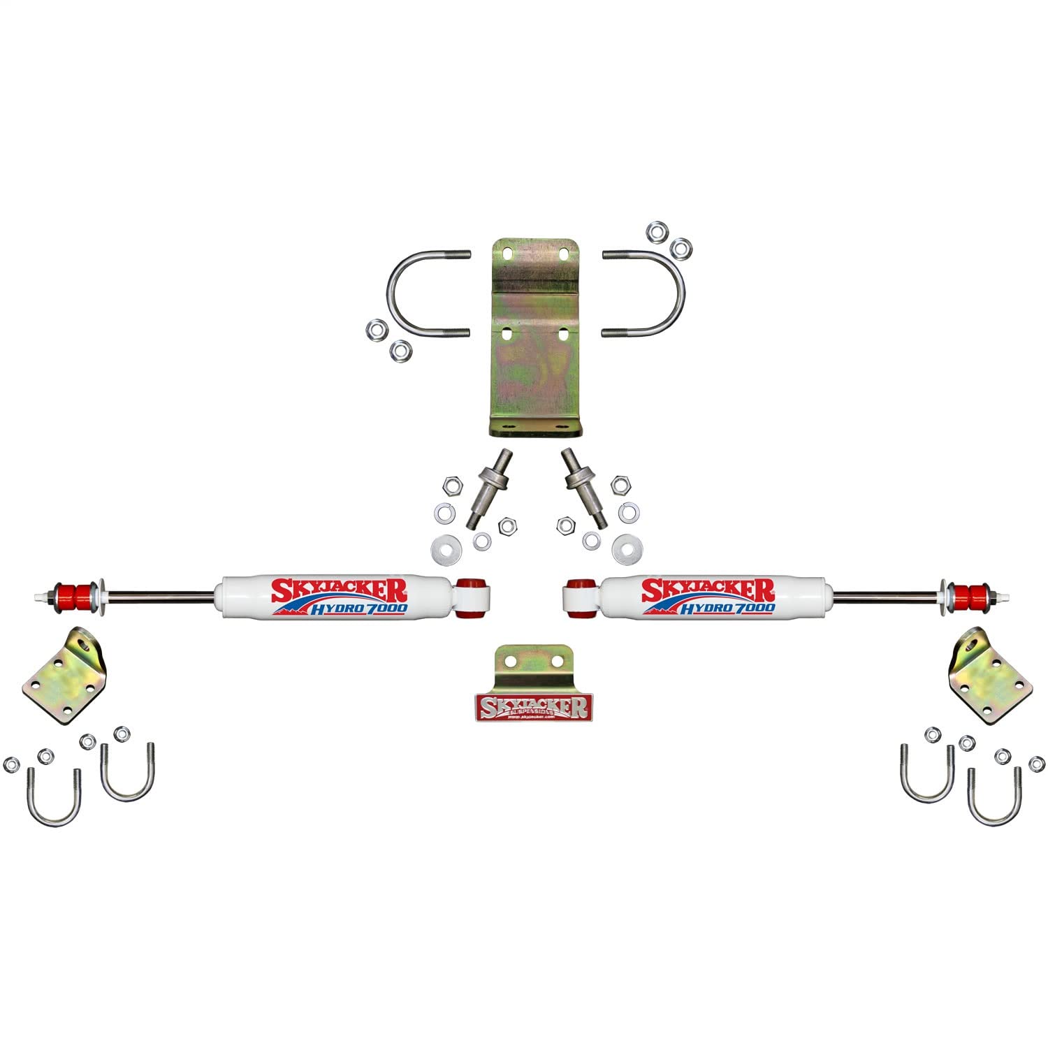 Skyjacker 7208 Dual Steering Stabilizer Kit - White (Hardware & Boots Not Included) - Improve Vehicle Stability & Control for Off-Roading, Towing & Daily Driving