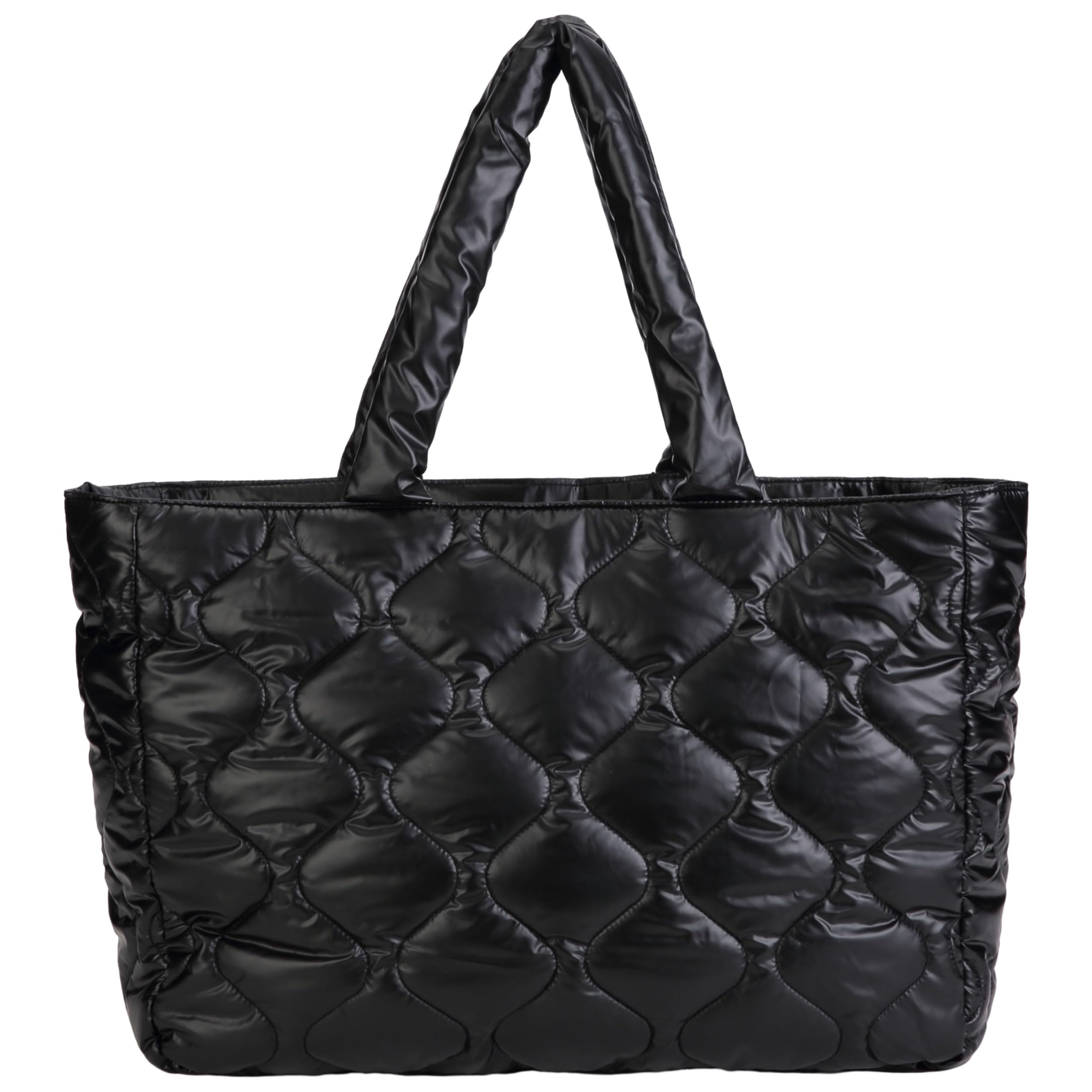 Puffy Bag for Women - Large Quilted Puffer Tote Bag with Zipper, Stylish Shoulder Handbag for Travel, Work & Daily Essentials | Perfect for Commuting, Shopping & Weekend Getaways