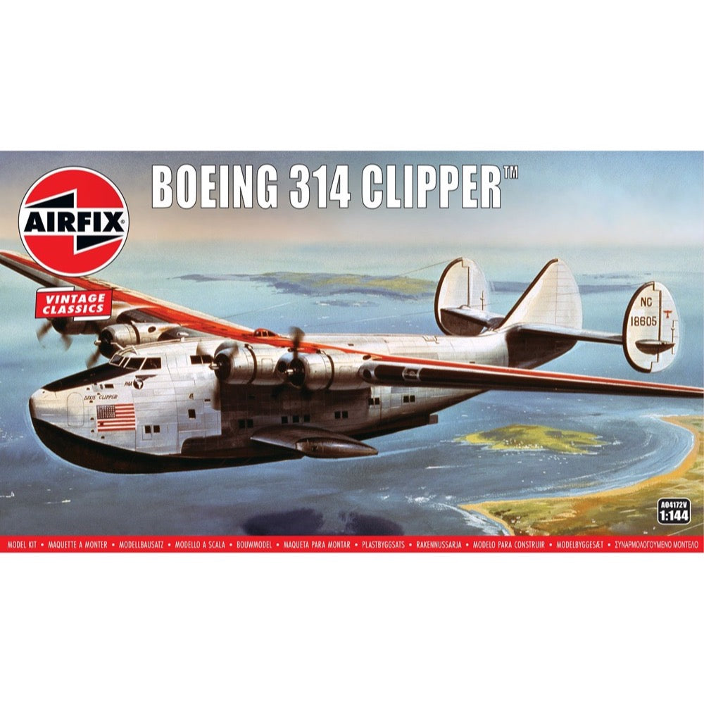 Airfix A04172V 1/144 Scale Boeing 314 Clipper Model Kit - Perfect for Aviation Enthusiasts & Collectors, Great for Display & DIY Projects