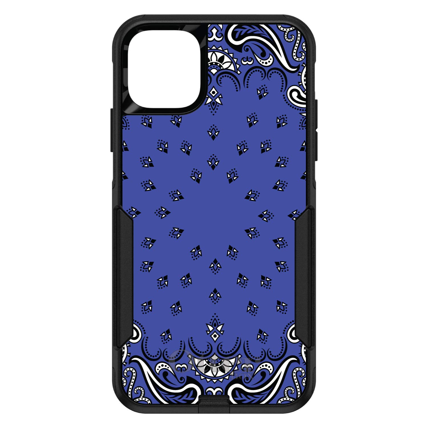 DistinctInk iPhone 11 Pro MAX Case (6.5 Inch) - Durable Protective Cover with Bandana Print - Blue, Black & White - Slim Fit Replacement for OtterBox Commuter - Perfect for Daily Use, Travel & Outdoor Activities