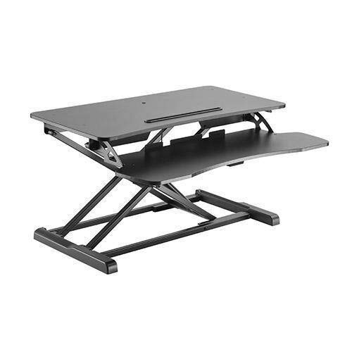 Adjustable Height Standing Desk Riser - Ergonomic Sit to Stand Workstation for Monitor & Laptop - Perfect for Home Office, Gaming Setup & Workspace Organization (Small Desktop Organizer)
