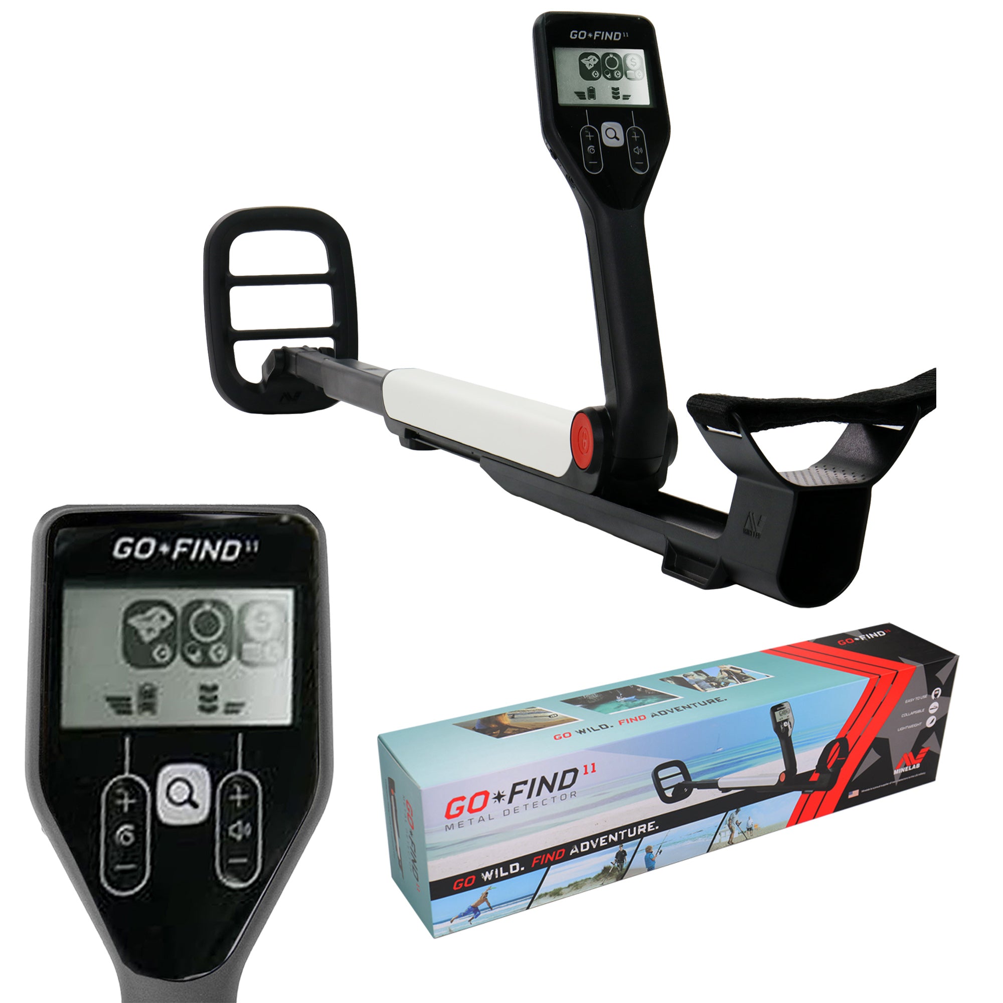Minelab GO FIND 11 Metal Detector - Lightweight Waterproof Metal Detector for Adults & Kids - Perfect for Beach, Park & Treasure Hunting Adventures