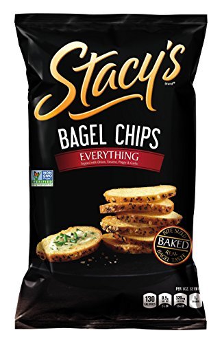 Stacy's Everything Bagel Chips - Onion, Sesame, Poppy & Garlic Seasoned Snacks - 8 Oz Bags (Pack of 12) - Perfect for Parties, Office Snacks & On-the-Go Munching