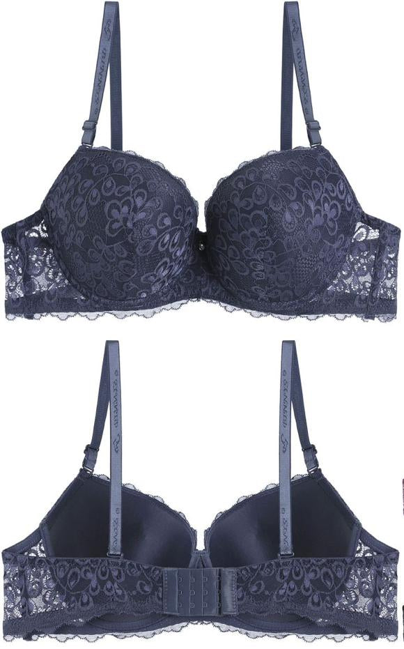 Elegant Thin Cup Lace Bra Set - Delicate Floral Pattern, Comfortable & Breathable - Perfect for Everyday Wear, Date Nights & Special Occasions