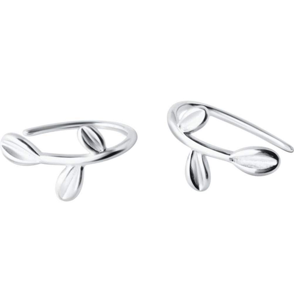 925 Sterling Silver Leaf Stud Earrings for Women - S925 Silver Ear Hook & Clip Jewelry - Perfect for Everyday Wear, Parties & Gifts
