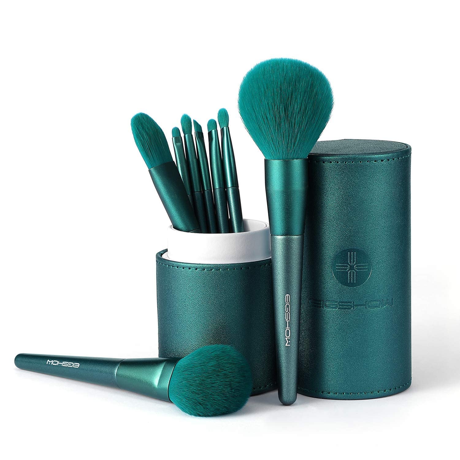 EIGSHOW 8Pcs Makeup Brush Set - Professional Synthetic Brushes for Foundation & Eyeshadow - Perfect for Travel & Daily Makeup