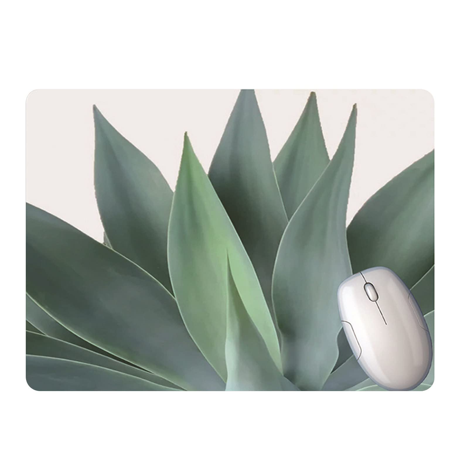 IKAXIYO Soft Anti-Slip Mouse Pad with Wrist Rest - Green Plants Design Smooth Desk Mat for Keyboard & Laptop - Cute & Comfortable Office & Gaming Accessory for Work & Home Use