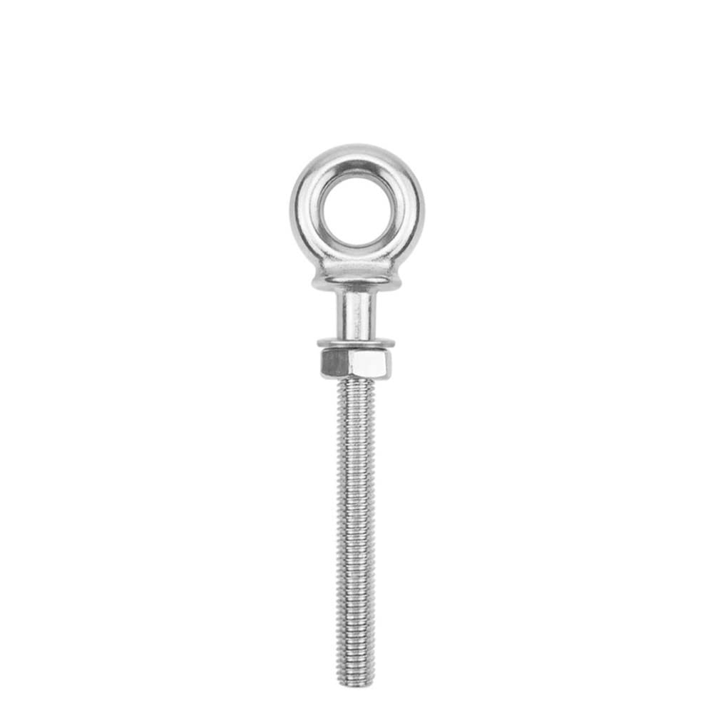 Marine Grade 316 Stainless Steel M6 x 60mm Lifting Eye Bolts with Ring Loop Hole - Heavy Duty Eye Screws for Cable Rope, Ideal for Marine, Outdoor, and Industrial Applications
