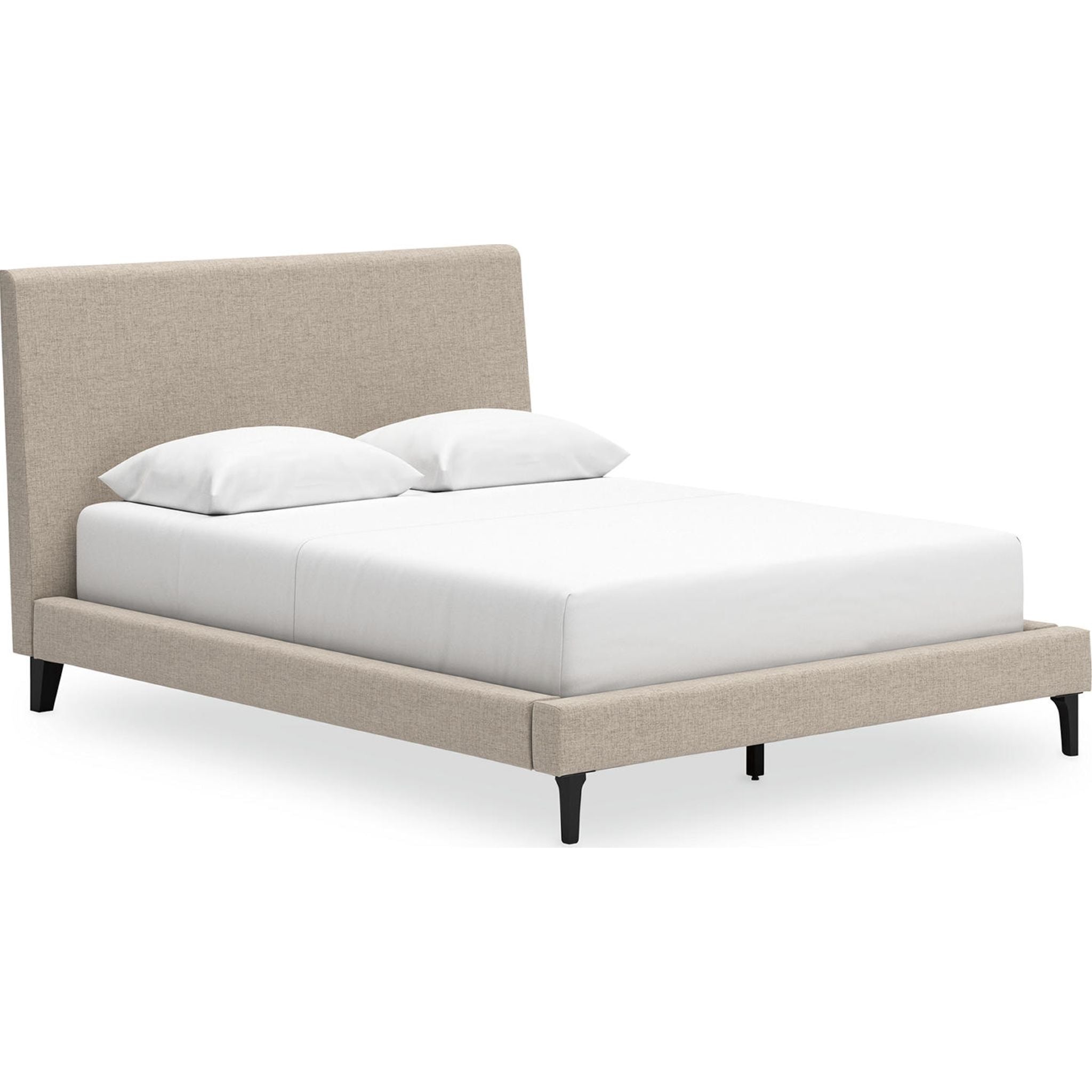Soft Gray Cielden Upholstered Bed Frame - Queen Size Platform Bed with Headboard for Modern Bedroom Decor | Perfect for Master Bedrooms, Guest Rooms & Apartments
