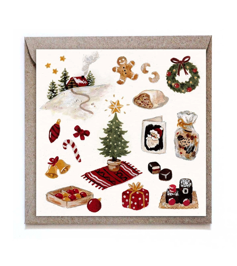 Festive Christmas Greeting Cards by Studio Satsch - Perfect for Holiday Wishes, Family & Friends