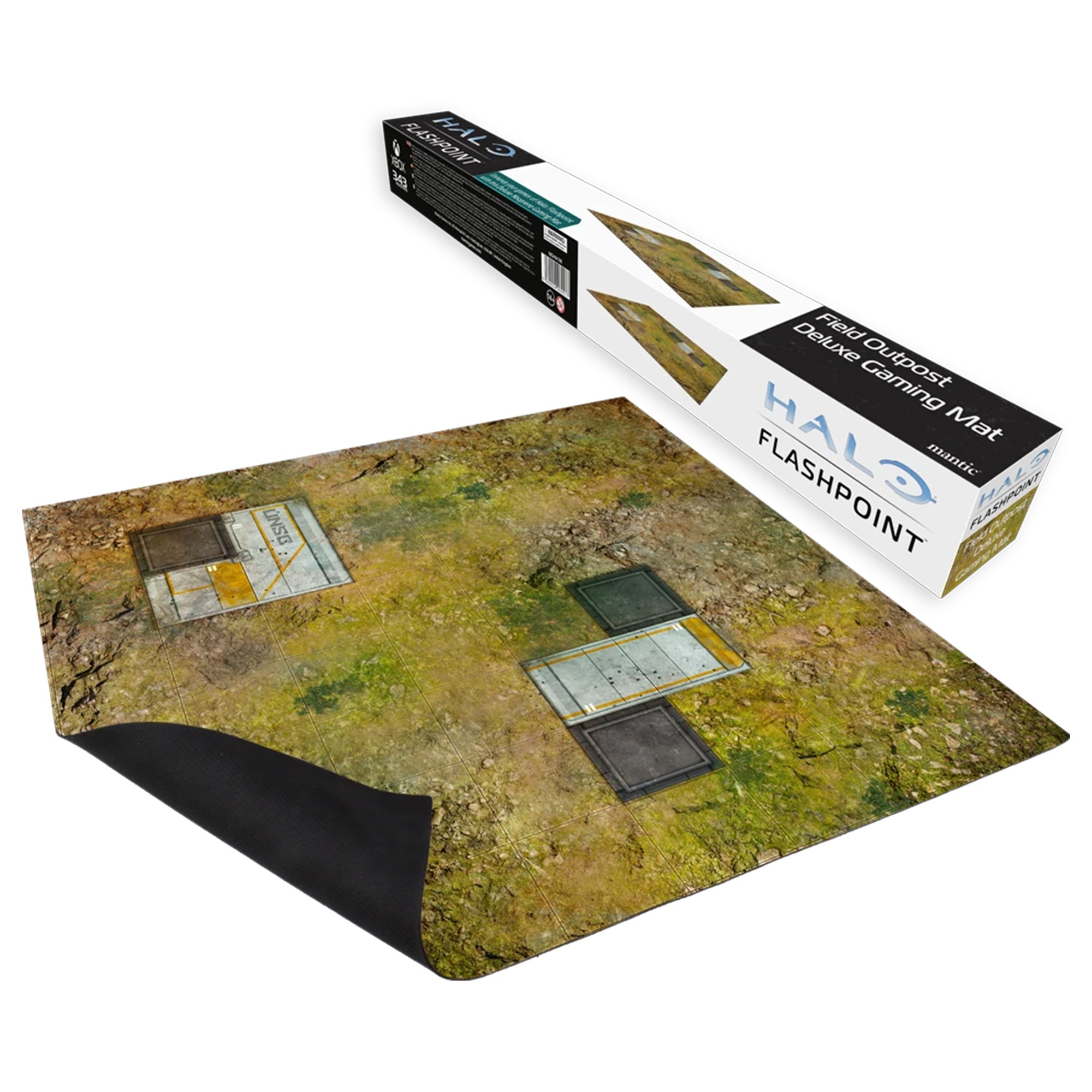 Halo: Flashpoint UNSC Firebase Deluxe Gaming Mat - Premium Battlefield Map for Tabletop Wargames & Strategy Board Games - Perfect for Halo Fans and Warhammer 40K Players
