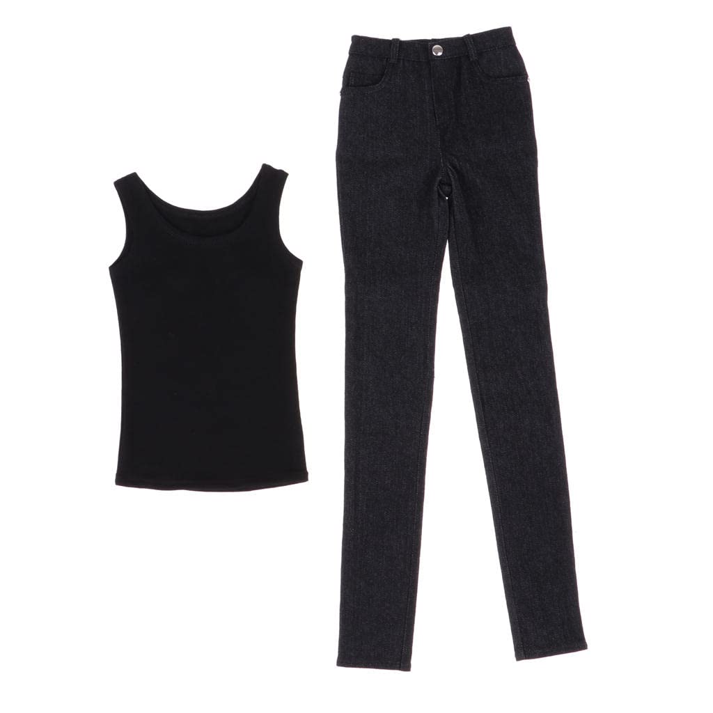 TOOYFUL Black Articulated Jeans & Clothes Set for 70cm Male Doll - Perfect for BJD, Fashion Dolls, and Collectible Display
