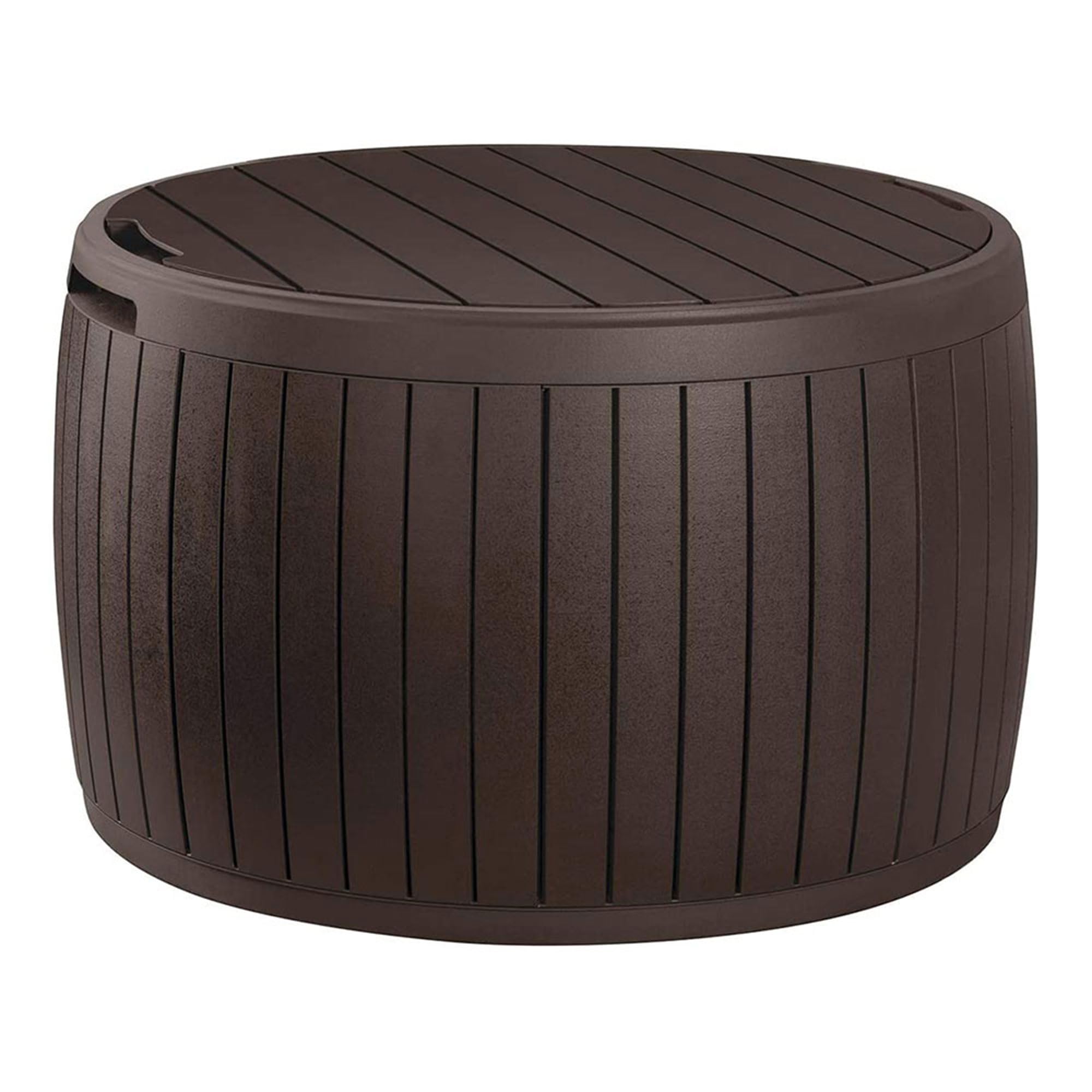 Keter 37 Gallon Outdoor Storage Deck Box - Waterproof Patio Furniture Organizer, Weather-Resistant Deck Box for Cushions, Toys & Garden Tools - Brown Deck Storage Bin for Backyard, Poolside & Patio Use