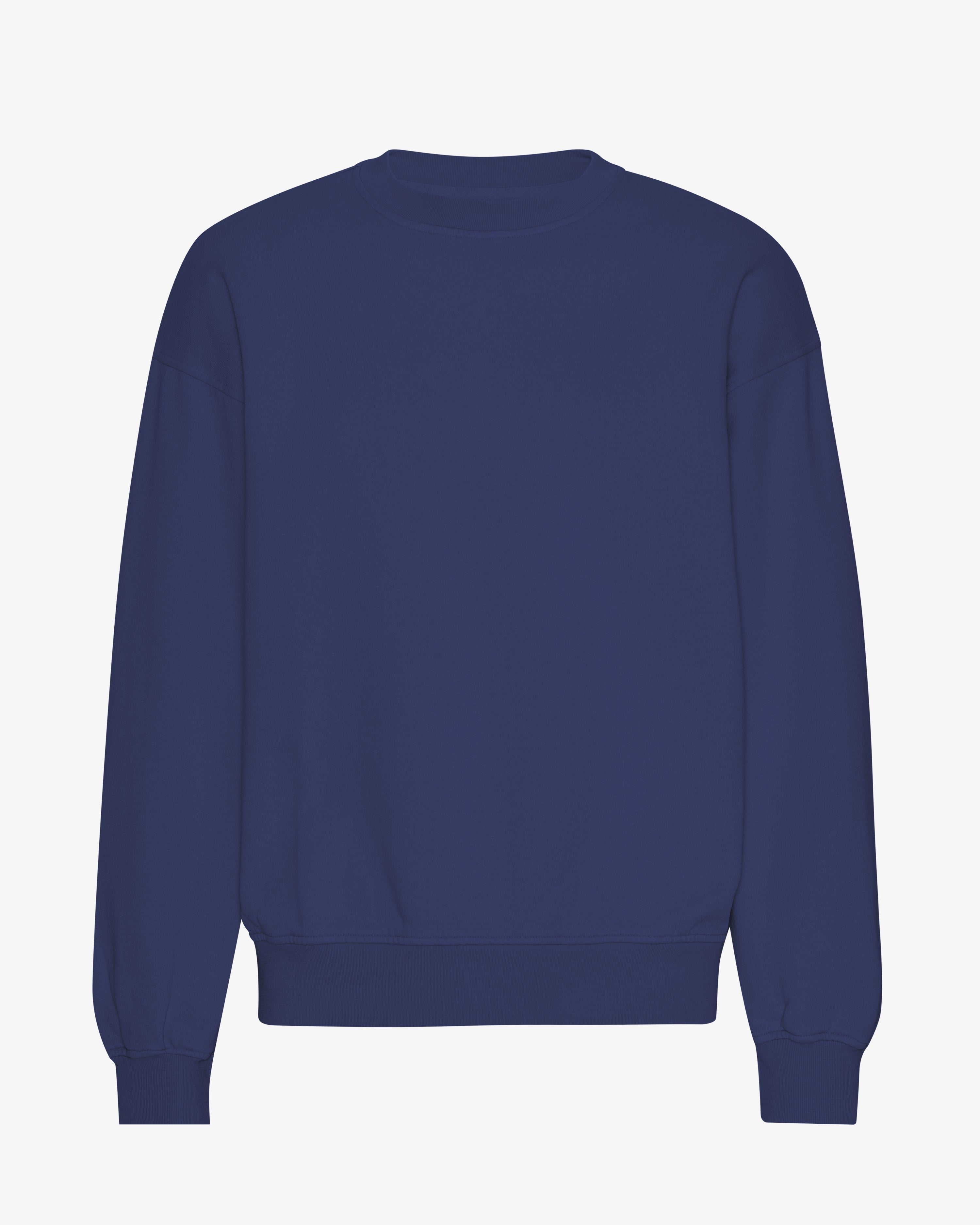 Organic Oversized Crewneck Sweatshirt - Soft & Comfortable Unisex Pullover in Marine Blue | Perfect for Casual Wear, Loungewear & Street Style Fashion