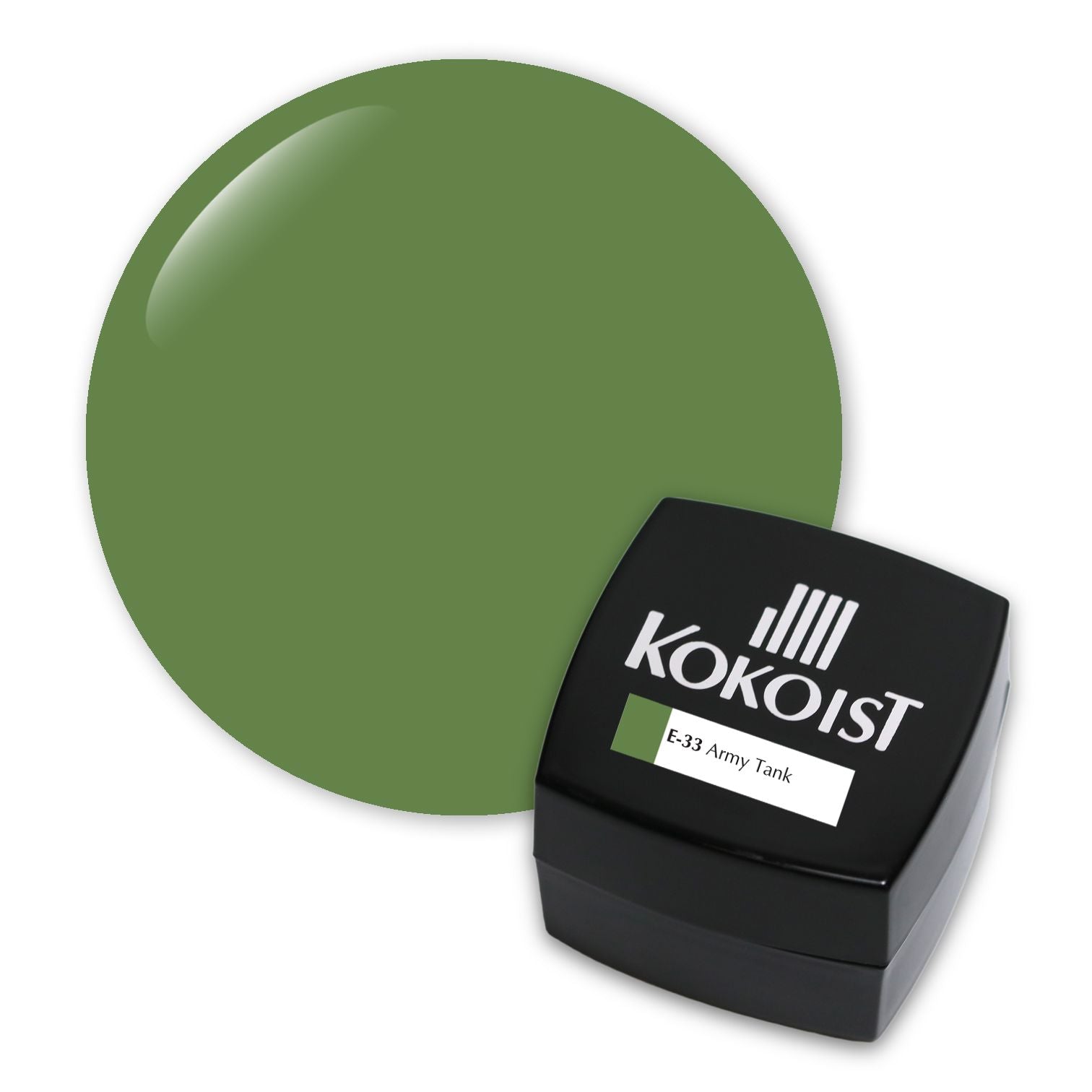 Kokoist E 33 Army Tank - Premium Nail Art Gel Polish for Salon & Home Manicures | Long-Lasting & High Gloss Finish | Perfect for Special Occasions & Everyday Wear