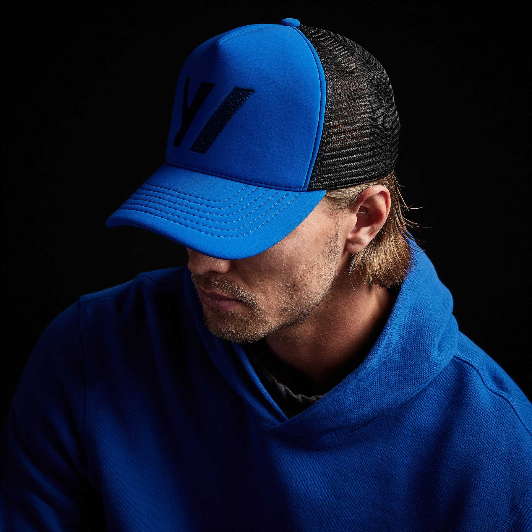 Embroidered Scuba Trucker Hat - Baltic Blue | Adjustable Snapback Cap for Men & Women | Perfect for Outdoor Activities, Sports & Casual Wear