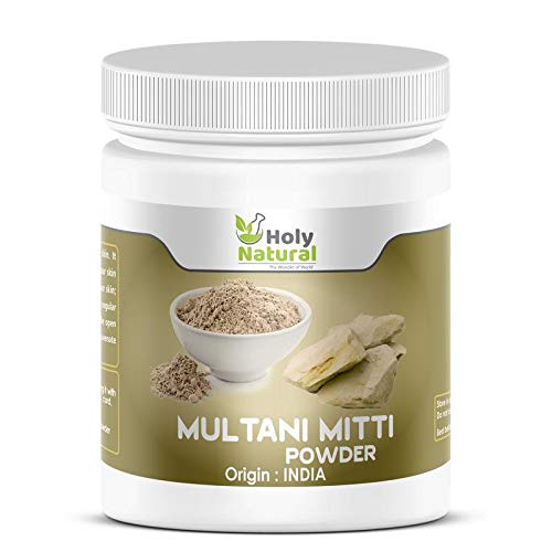 Holy Natural Multani Mitti Powder - 100g | Pure & Organic Clay Mask for Skin Care | Deep Cleansing, Acne Treatment & Glowing Skin | Face & Body Use for Spa & Beauty Routine