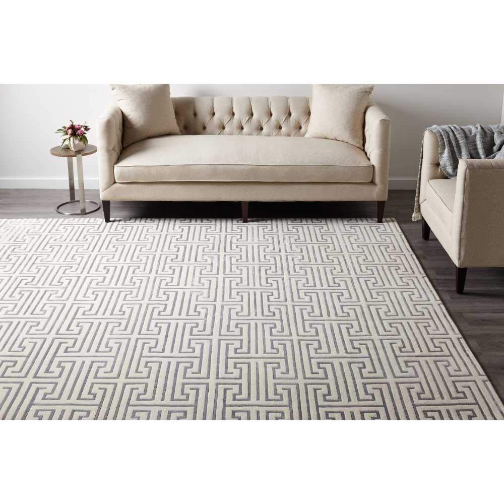 Handmade Solo Rugs Surrey Ivory Area Rug 5x8 Feet - Soft Bohemian Living Room Rug for Cozy Home Decor, Bedroom & Office Floor Covering