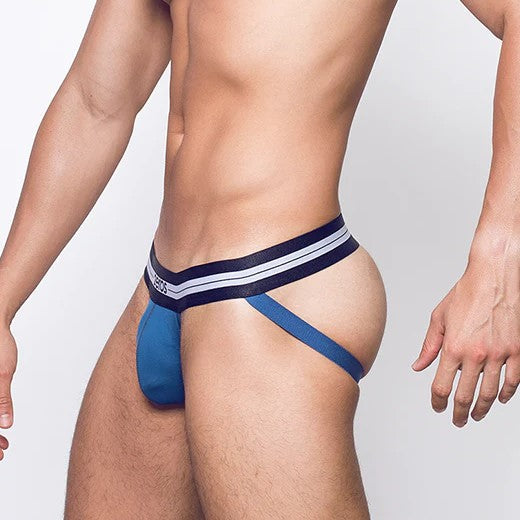 2eros Aktiv Helios Jockstrap for Men - Breathable Dark Blue Athletic Support Underwear for Running, Gym & Sports | Comfortable & Secure Fit