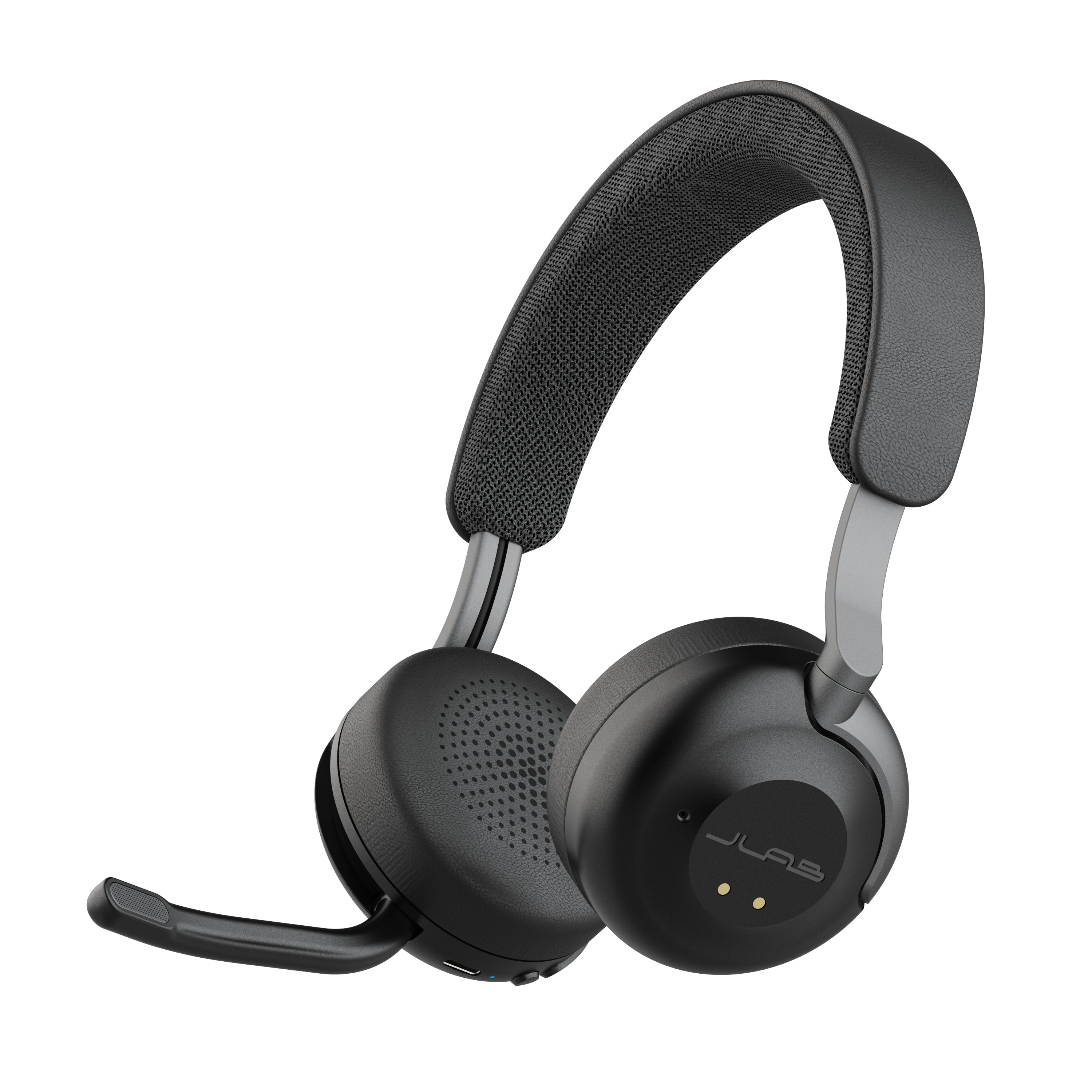 Epic Work ANC Wireless On-Ear Headphones - Black | Noise Cancelling Bluetooth Headset for Office, Travel & Music Lovers