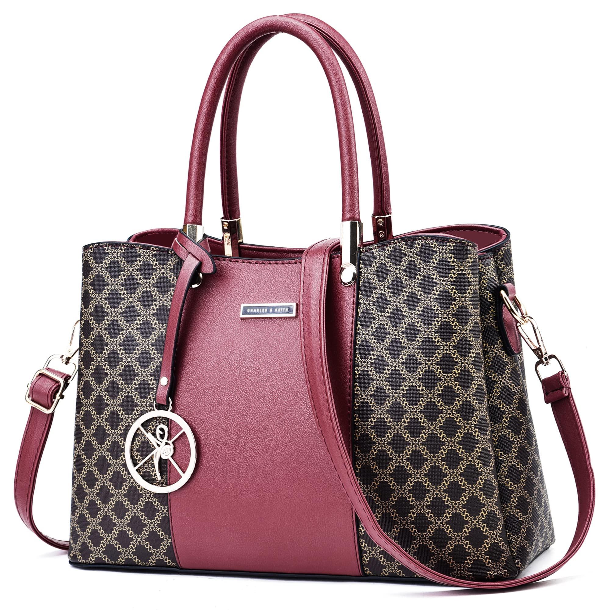 Women's Top Handle Satchel Shoulder Bag - Stylish Tote & Messenger Purse for Work & Travel