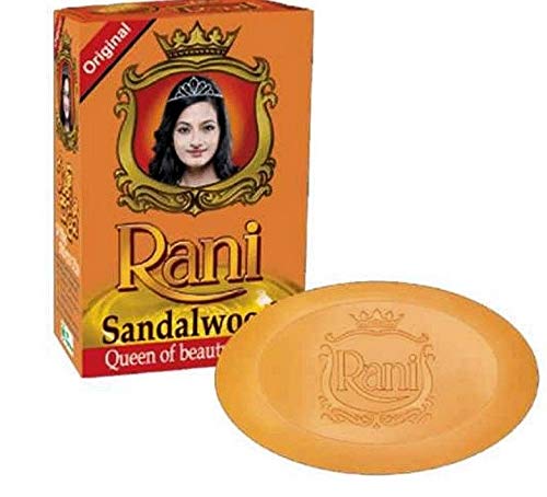 Rani Sandalwood Soap 3-Pack - Natural Ayurvedic Beauty Bar for Glowing Skin | Queen of Soaps for Face & Body Care | Perfect for Daily Cleansing & Spa Treatments