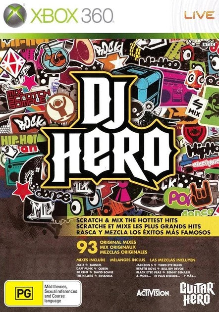 DJ Hero Game for Xbox 360 - Compatible with PAL Region | Perfect for Dance Parties & Music Gaming Enthusiasts