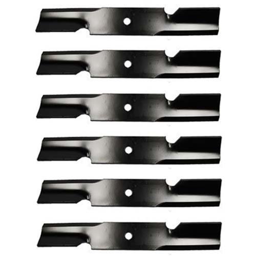 (6 Pack) Premium Replacement Notched Lawn Mower Deck Blades - Fits Ferris Scag A48304, 482464, 482879, A48111 | 21
