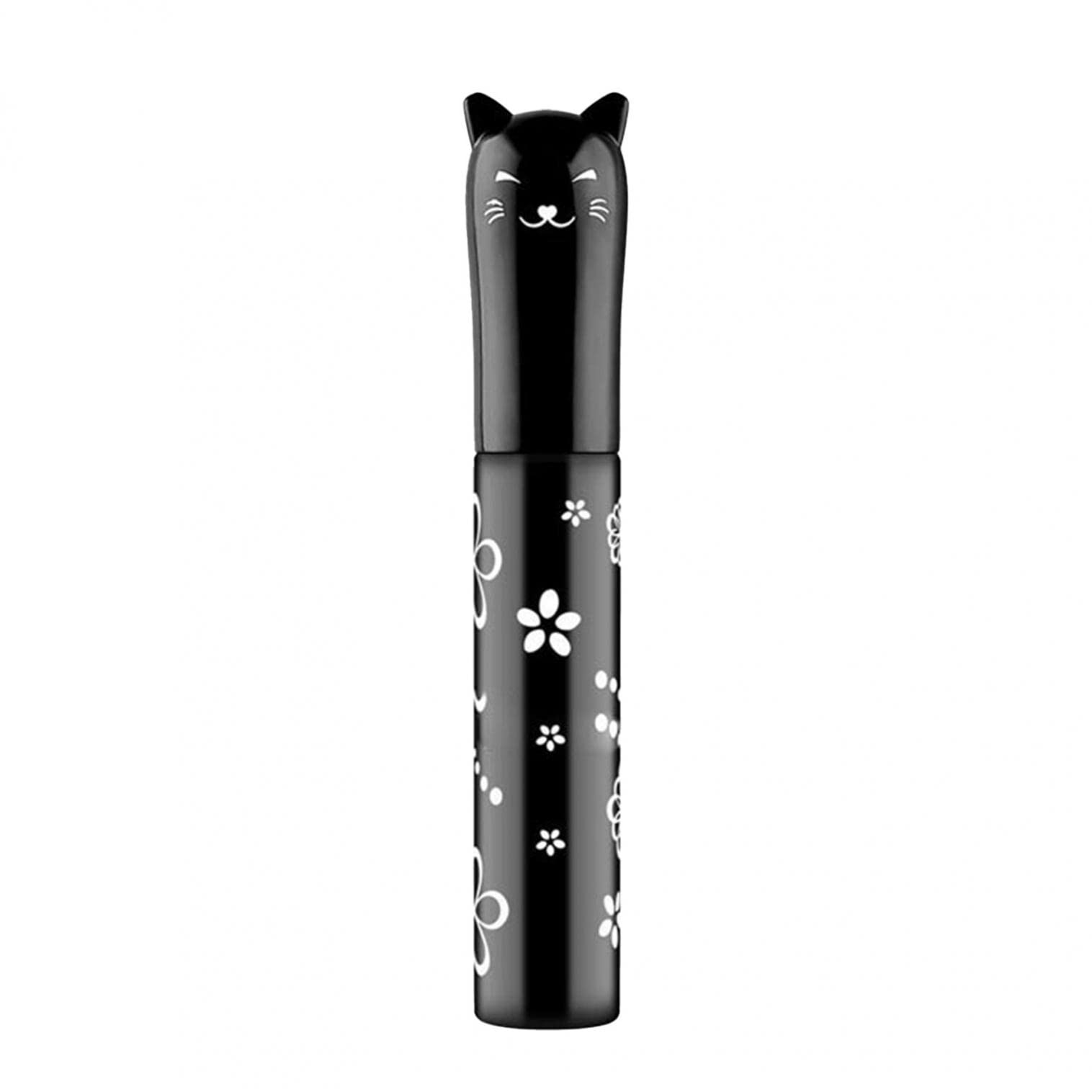 Silk Fiber Lash Mascara - Waterproof, Long Lasting, Smudge Proof & Quick-Drying for Thick, Curling Eyelashes | Cute Cat Eye Makeup for Day & Night Wear