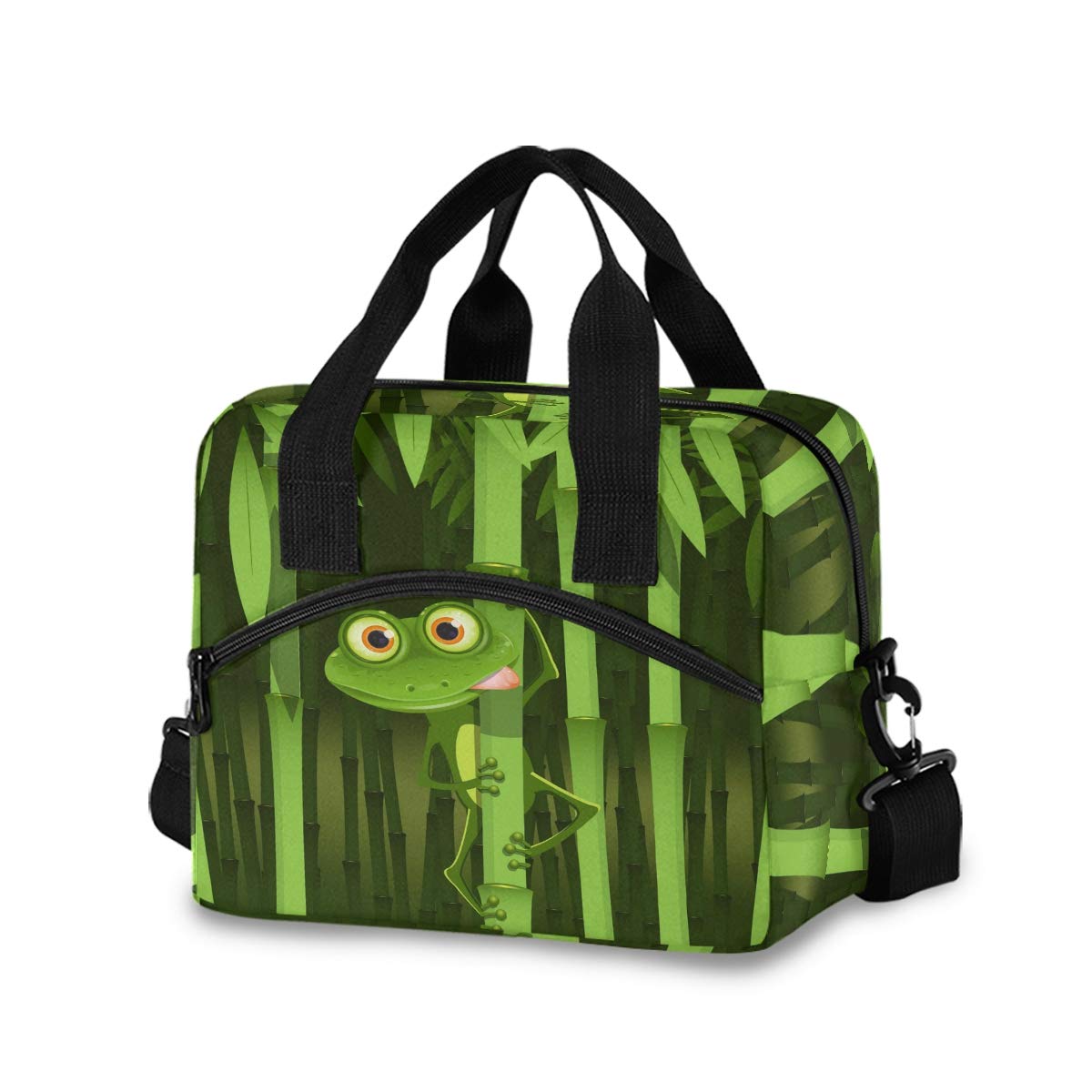 SUABO Insulated Lunch Bag for Women, Boys & Girls - Cute Frog Design Lunch Tote Box with Thermal Insulation - Perfect for School, Office, Picnics & Outdoor Activities