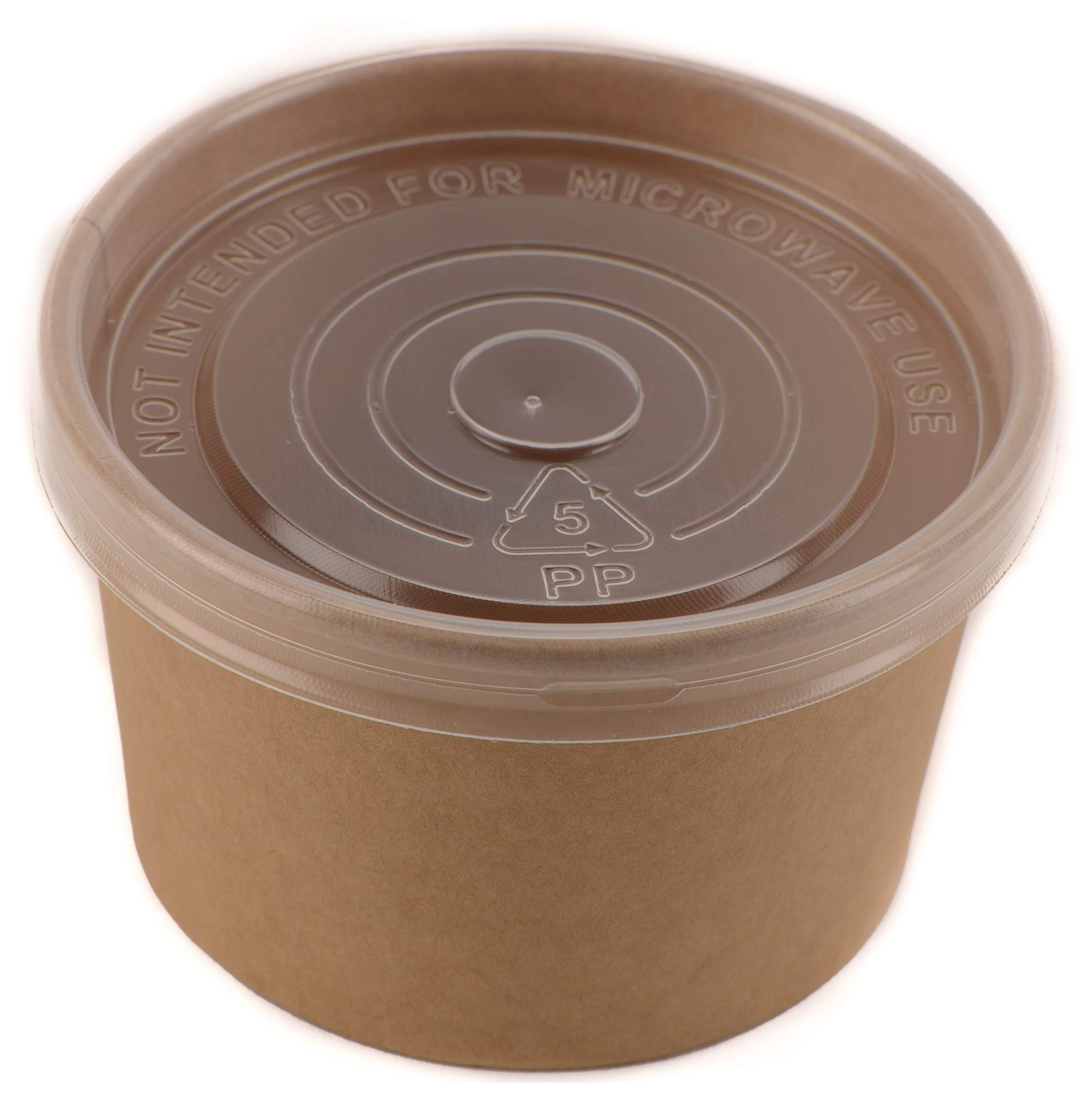 [150 Pack] 8 oz Disposable Kraft Paper Soup Containers with Lids - Eco-Friendly Takeout Bowls for Ice Cream, Frozen Yogurt, Salads & Food Storage | Microwave Safe, Leak-Proof | Perfect for Restaurants, Cafes & Catering Services